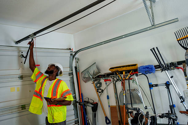 Professional Garage Door Panel Replacement technician working in Linden, NJ